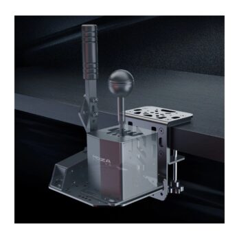MOZA Universal Mounting Plate – מותקן עם ידית הילוכים ובלם יד