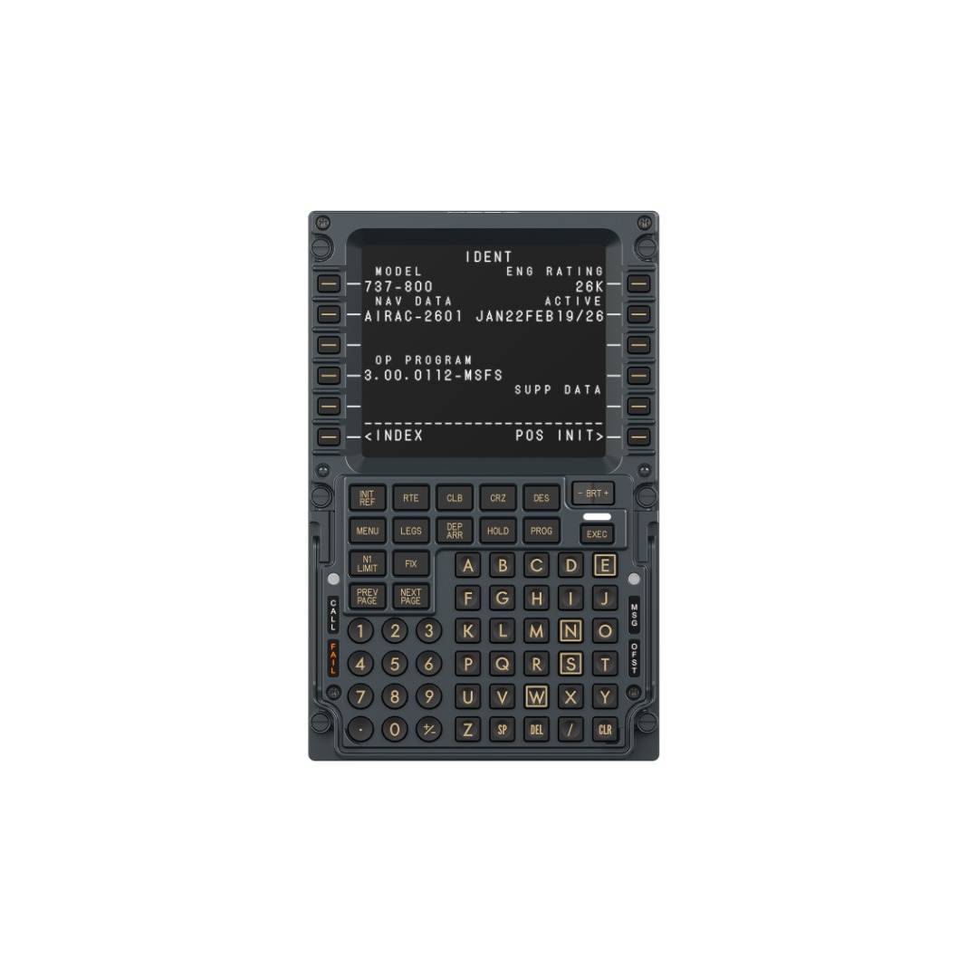 MOZA MB7F Flight Computer Display – פאנל CDU בהשראת בואינג 737 עם צג 5.1 אינץ'