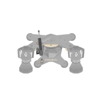MOZA MRP Adjustable Damper – מותקן על דוושות רדר – מבט מלמעלה