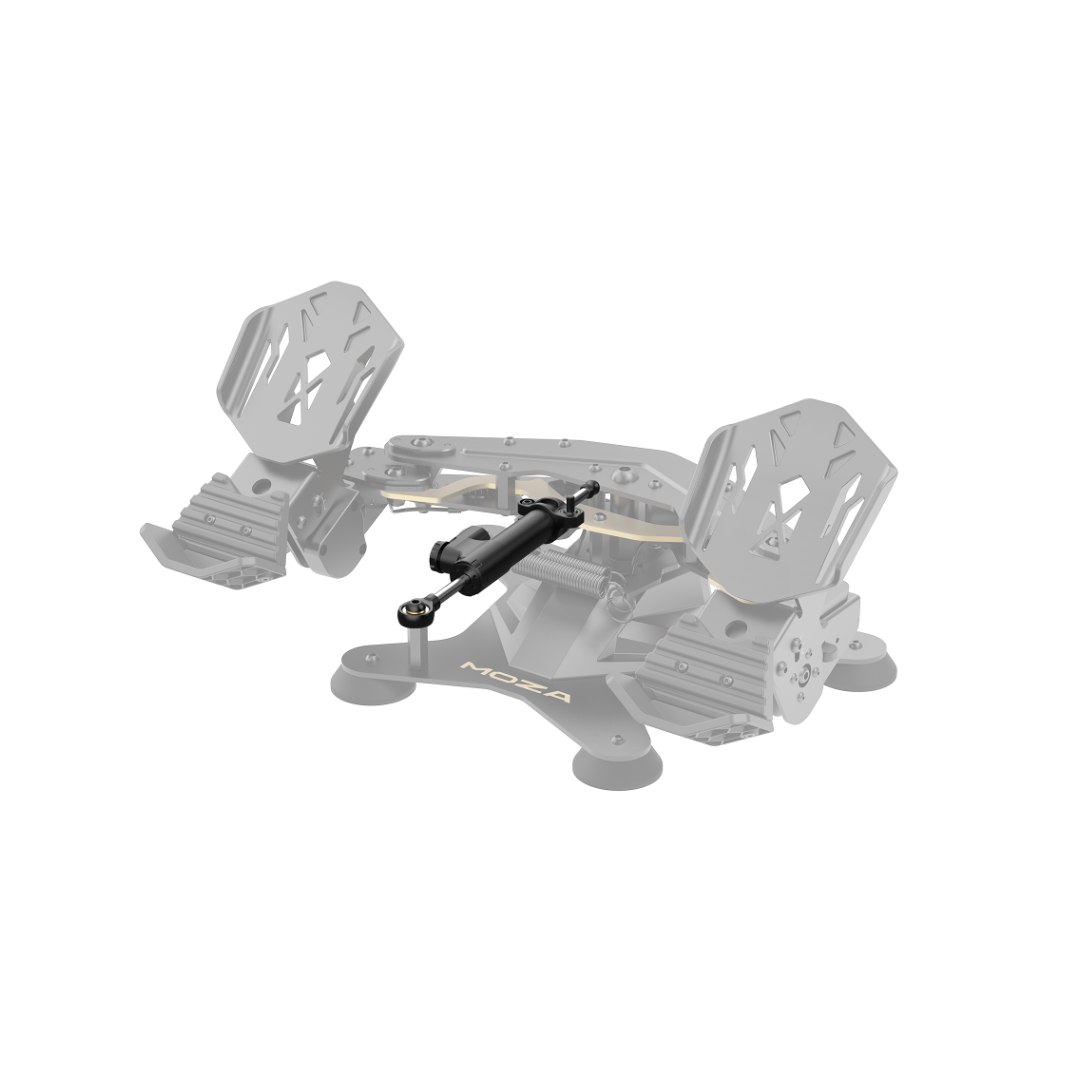 MOZA MRP Adjustable Damper – מותקן על דוושות רדר – מבט מהצד
