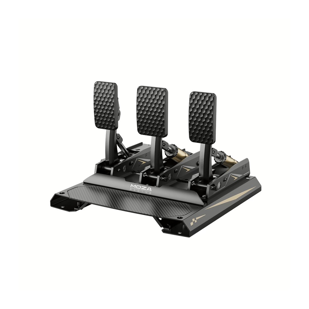 MOZA CRP2 Pedals – עם דוושת קלאץ' – מבט מזווית