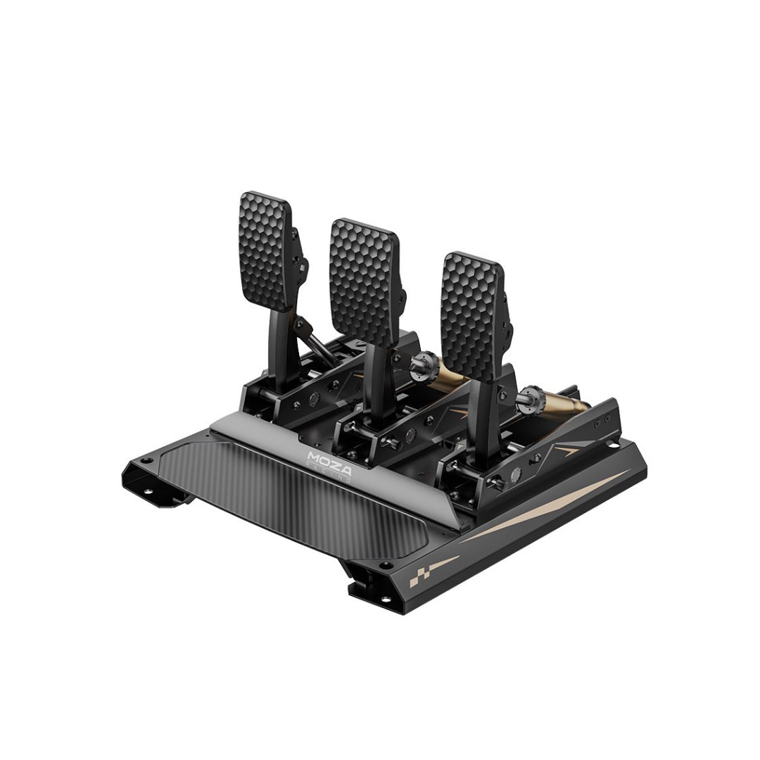 MOZA CRP2 Pedals – עם דוושת קלאץ' – מבט מקדימה