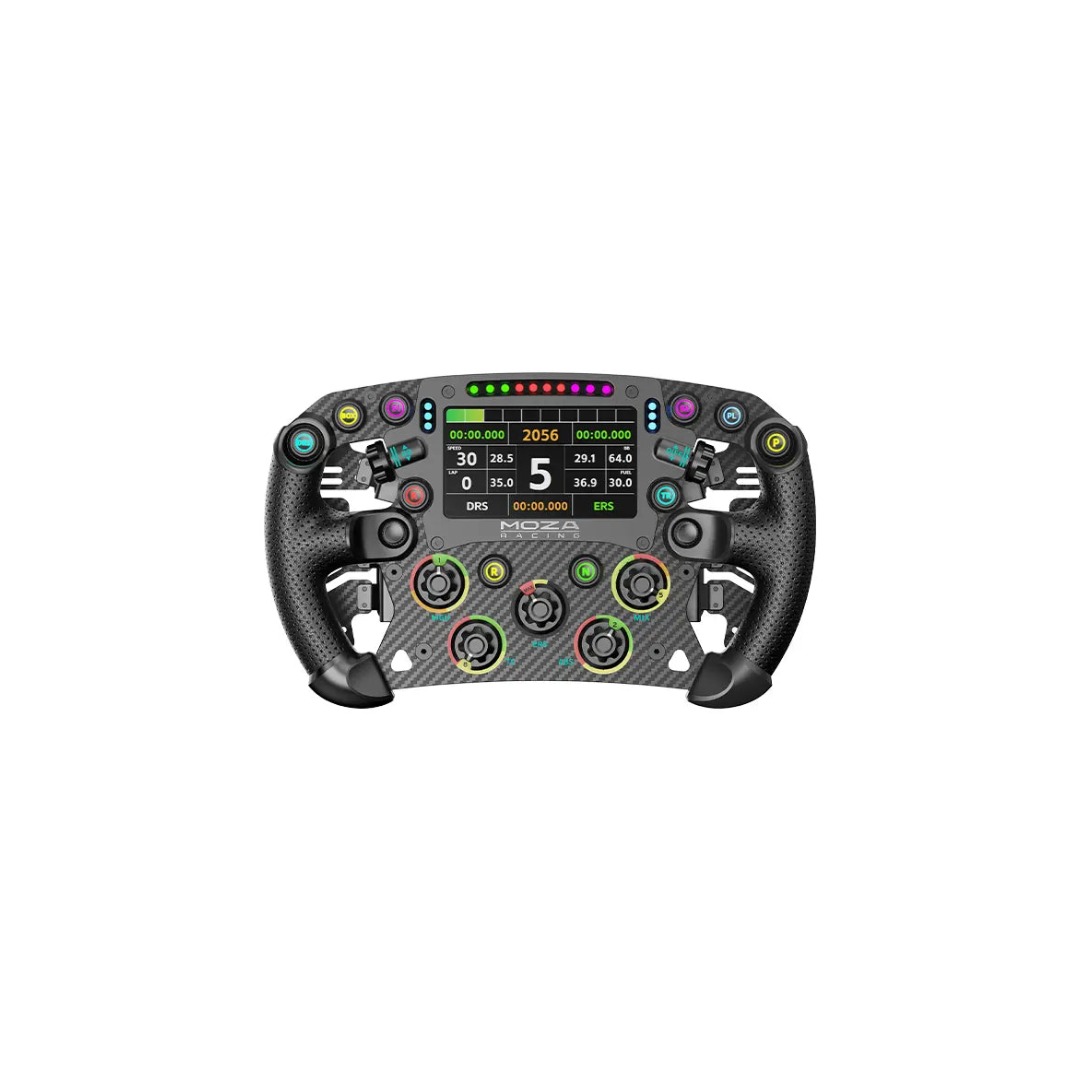 MOZA FSR V2 – חישוק פורמולה עם מסך מגע 4.3 אינץ' ו-6 ידיות הילוכים