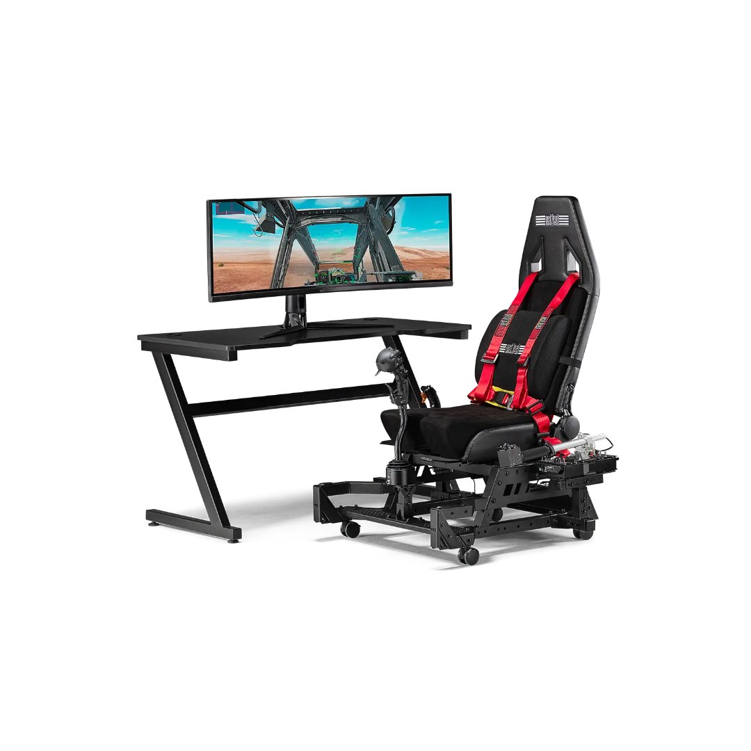 Next Level Racing Flight Seat Pro – עם שולחן ומסכים