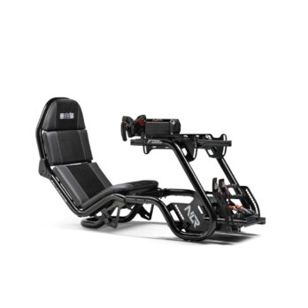 Next Level Racing F-GT Pro Cockpit – עם הגה ודוושות – מבט מזווית