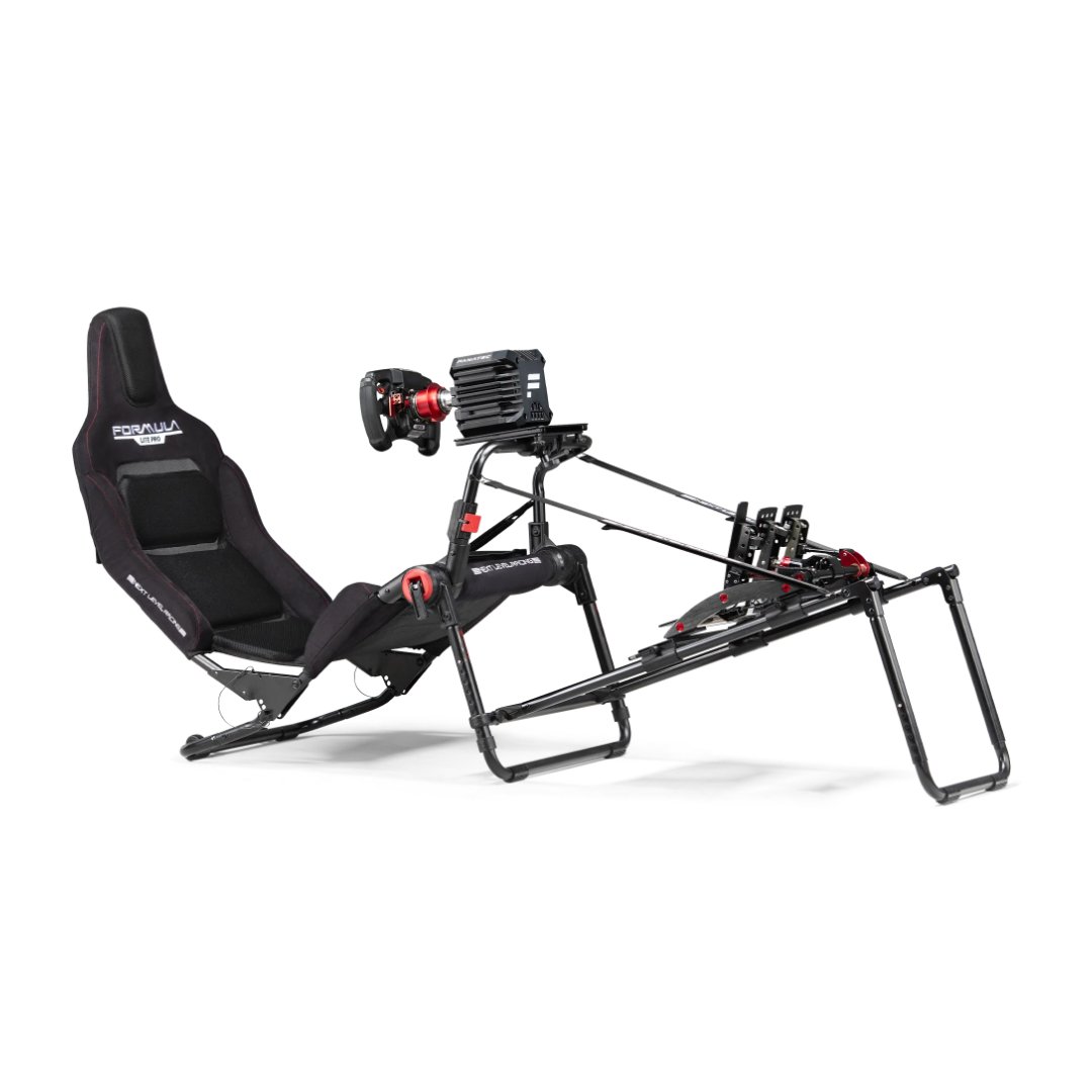 Next Level Racing Formula Lite Pro Cockpit – עם הגה ודוושות – מבט מהצד