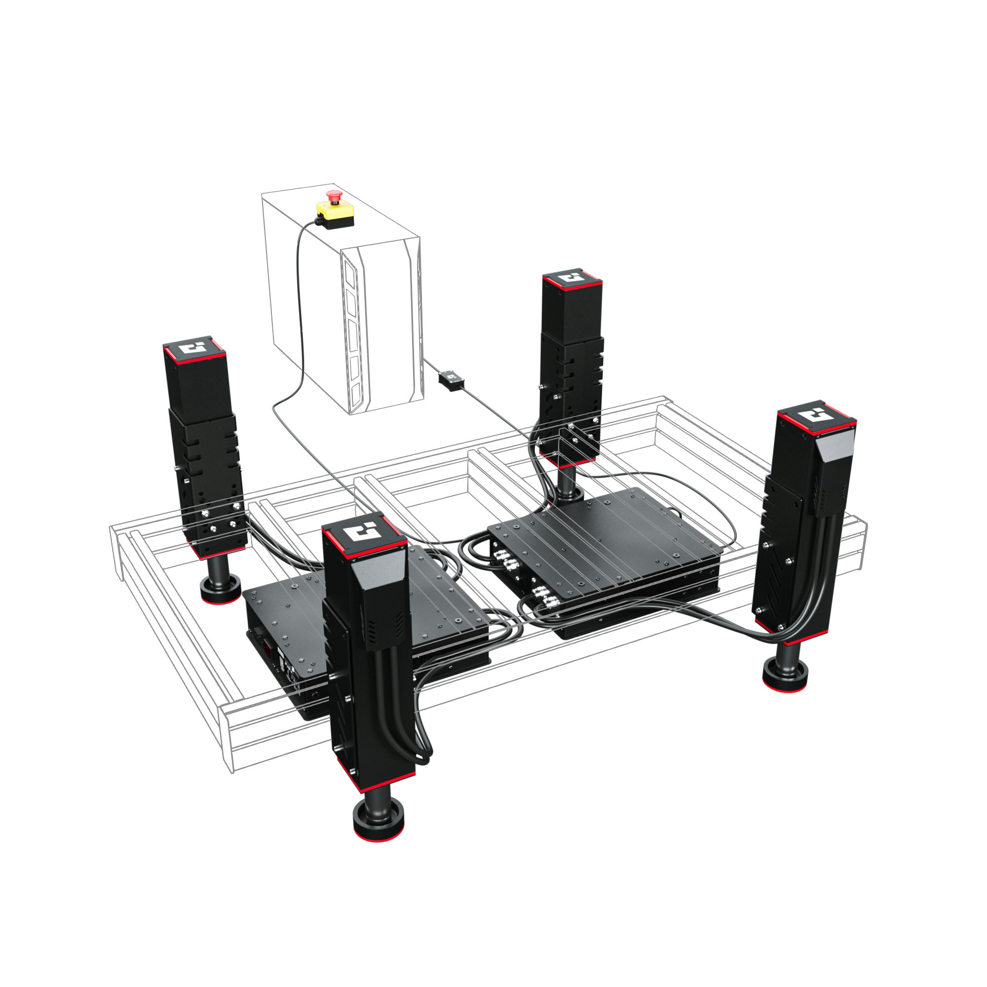 מערכת מושן Qubic QS-210 — תצורת 3DOF מלאה – תמונה 4