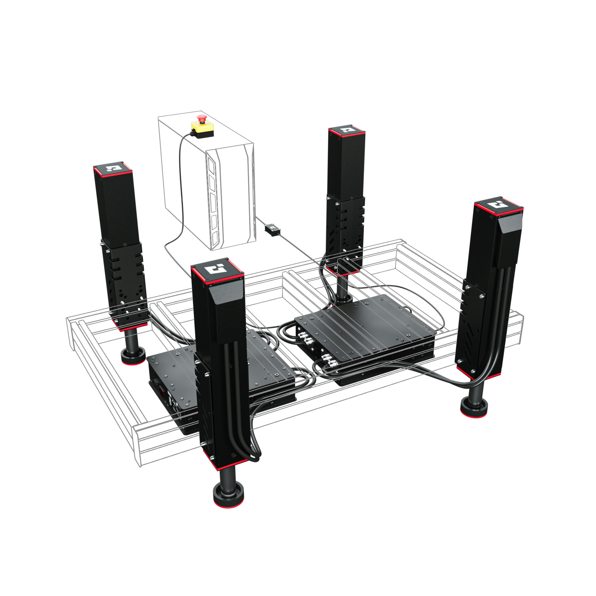 מערכת מושן Qubic QS-220 — תצורת 3DOF מלאה – תמונה 4