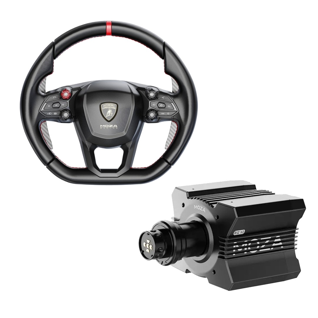 באנדל MOZA R12 + חישוק Lamborghini Revuelto
