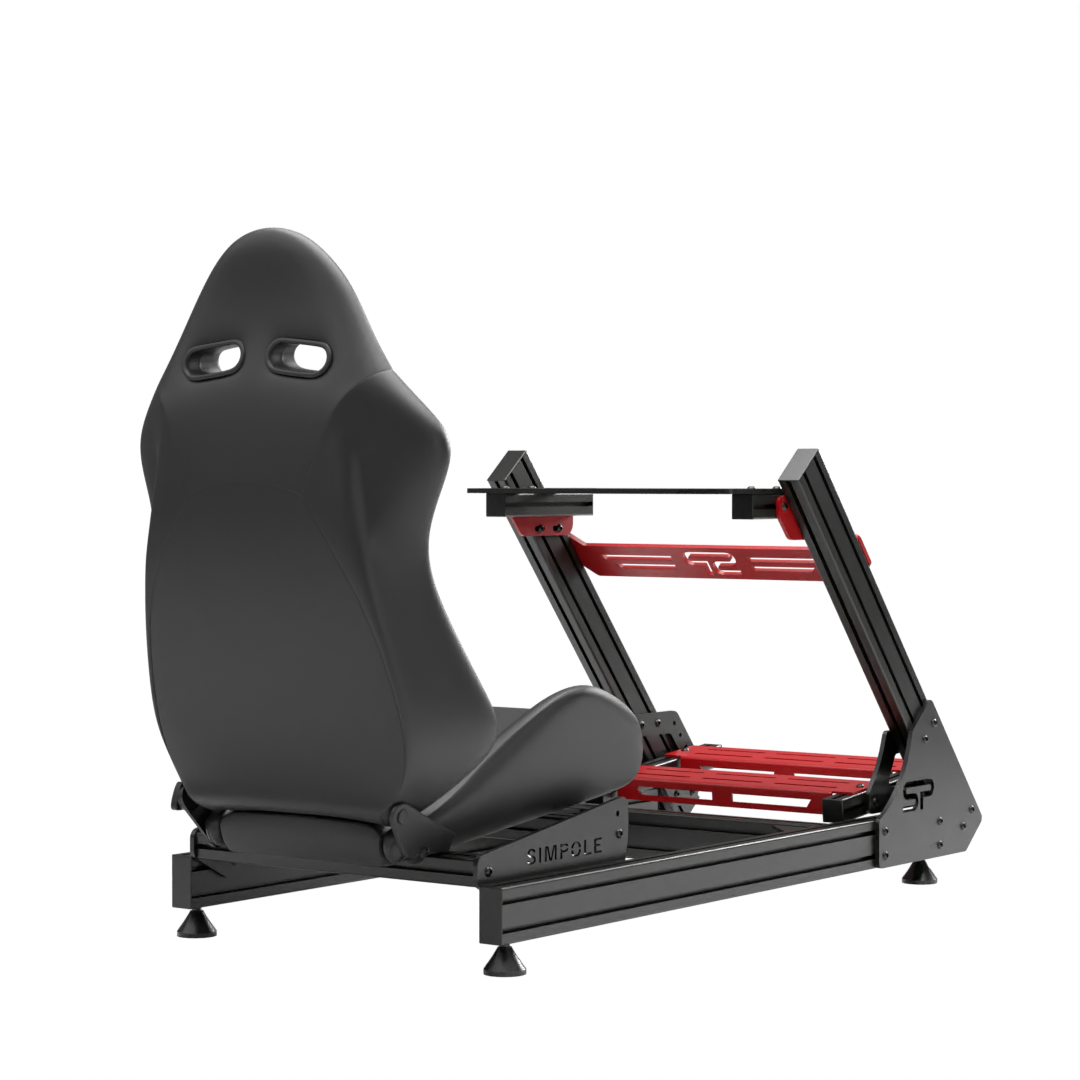 עמדת SimPole GT עם מושב ריקליינר, מבט מאחור