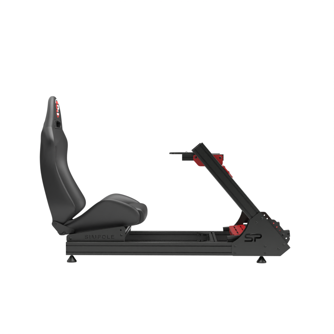 עמדת SimPole GT עם מושב ריקליינר, מבט צד